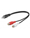 Premiumcord Kabel 1x CINCH male - 2x CINCH female 20cm (PRC) - nr 1