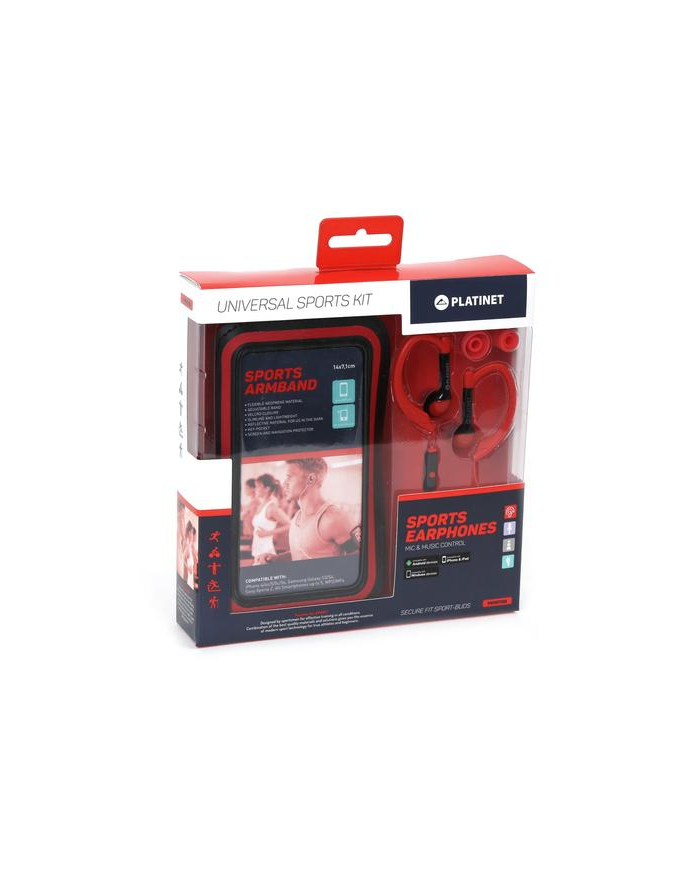 Platinet In-Ear Sport PM1070R czerwony główny