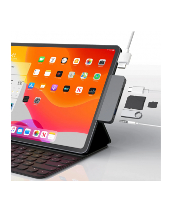 hyperdrive Stacja dokująca Hyper 6-in-1 USB-C HUB, 4k HDMI, USB-C, USB-A, MicroSD, SD, Audio Jack Szara