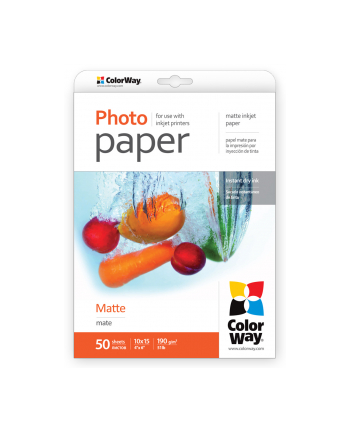 ColorWay Matte Photo Paper, 10x15, 190 g/m2, PM1900504R nr 1