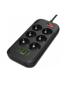 COLORWAY POWER SOCKET CW-CHE64B BLACK, 4XUSB, 2 M, 250 V, 6 EURO SOCKETS, 17 W ...NIE Z TEJ ZIEMI - OFERTY Z KOSMOSU (CWCHE64B) - nr 1