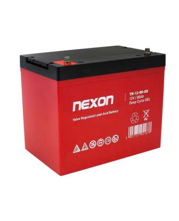 Nexon Akumulator Żelowy Tn-Gel 12V 80Ah Long Life - Głębokiego Rozładowania I Pracy Cyklicznej