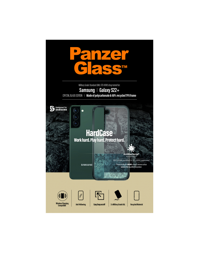 Panzerglass Hardcase Samsung S22+ G906 Antibacterial Military Grade Clear główny