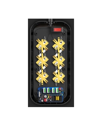 COLORWAY POWER SOCKET CW-CHE64B BLACK, 4XUSB, 2 M, 250 V, 6 EURO SOCKETS, 17 W ...NIE Z TEJ ZIEMI - OFERTY Z KOSMOSU (CWCHE64B)
