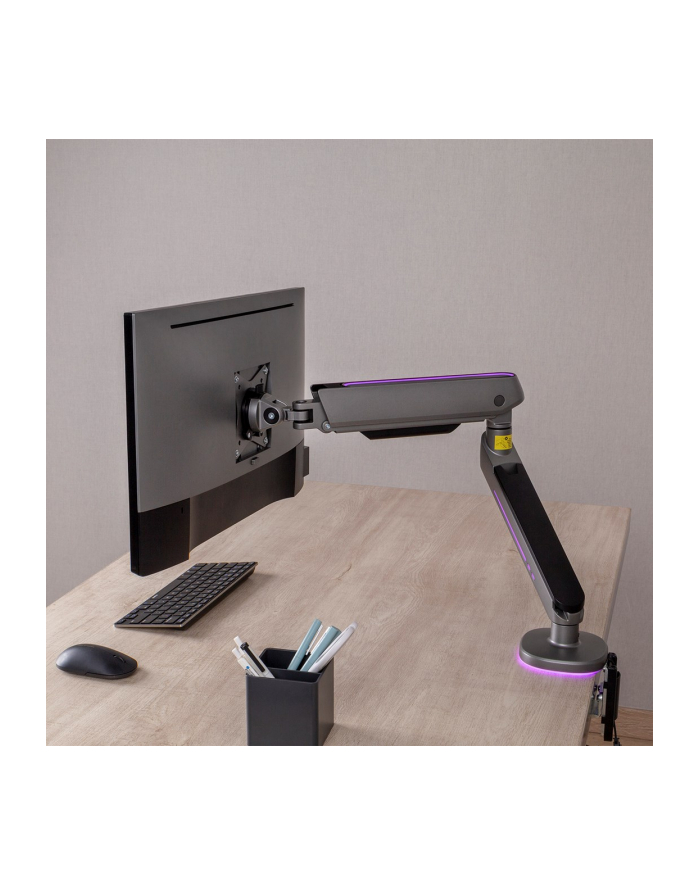 Uchwyt do monitora gamingowy NanoRS, podświetlenie LED RGB, 17-32 główny