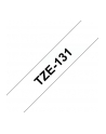 TAŚMA BROTHER TZ131- 12MM X 8M CZARNY/BEZBARWNY - nr 32