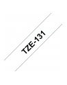 TAŚMA BROTHER TZ131- 12MM X 8M CZARNY/BEZBARWNY - nr 33