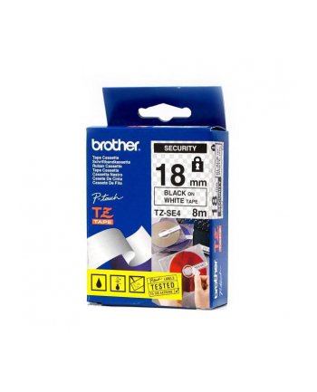 TAŚMA BROTHER TZSE4- 18MM X 8M SECURITY PLOMBOWA nr 1