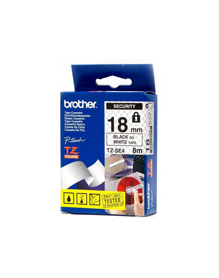 TAŚMA BROTHER TZSE4- 18MM X 8M SECURITY PLOMBOWA główny