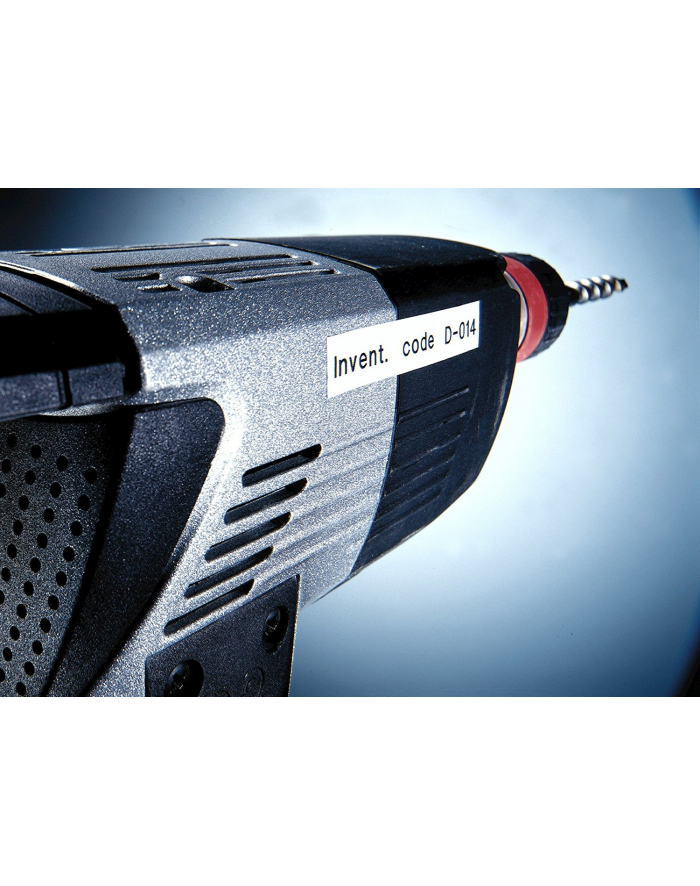 TAŚMA DYMO D1-12MM X 5 5M POLIESTROWA TRWAŁA CZARNY/BIAŁY główny