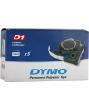 TAŚMA DYMO D1-12MM X 5 5M POLIESTROWA TRWAŁA CZARNY/BIAŁY - nr 43