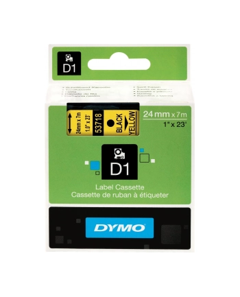 TAŚMA DYMO D1- 24MM X 7M CZARNY/ ŻÓŁTY