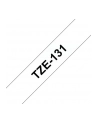 TAŚMA BROTHER TZ131- 12MM X 8M CZARNY/BEZBARWNY - nr 38