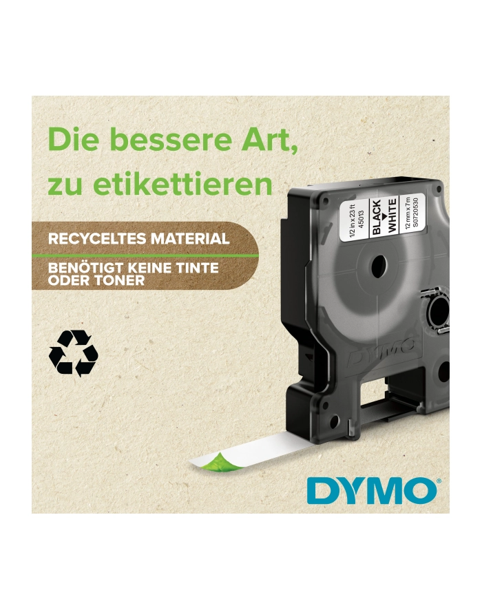 TAŚMA DYMO D1 - 6MM X 7M CZARNY/BIAŁY (43613) główny
