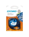 TAŚMA DYMO LETRA TAG- 12MM X 4M PLASTIKOWA BIAŁA (59422) - nr 1