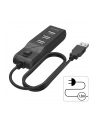 Hub USB 2.0 Hama USB-A - 4x USB-A z włącznikiem czarny - nr 7