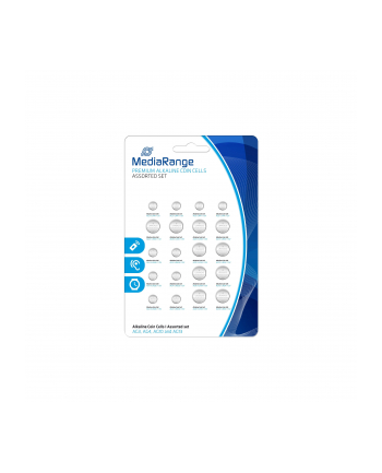 Baterie alkaliczne MediaRange MRBAT119 Coin Cells, Assorted set, AG3|AG4|AG10|AG13, Pack 20