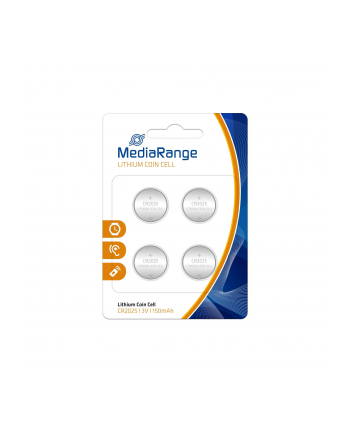 Baterie litowe MediaRange MRBAT131 Coin Cells, CR2025|3V, Pack 4