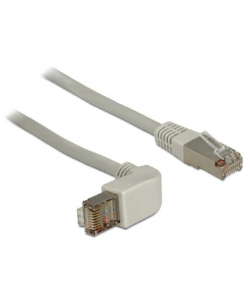 Patchcord Delock SSTP kat.6A 0,5m kątowy LS0H miedź szary