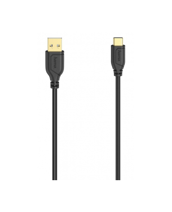 Kabel Hama USB-C - USB 2.0 A Flexi-Slim 0,75m czarny nr 1