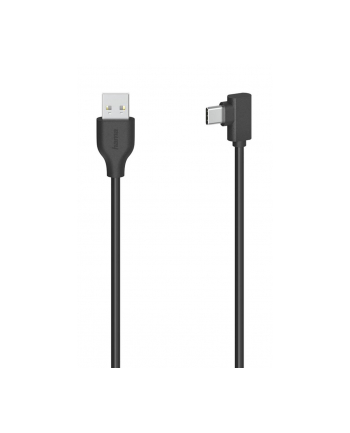 Kabel Hama USB 2.0 kątowy USB Typ-C - USB-A, 0,75m czarny