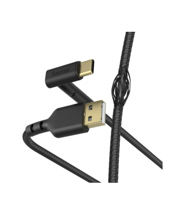 Kabel ładujący USB 2.0 Hama Data ''Stand'' USB-A Type-C, 1,5M, czarny