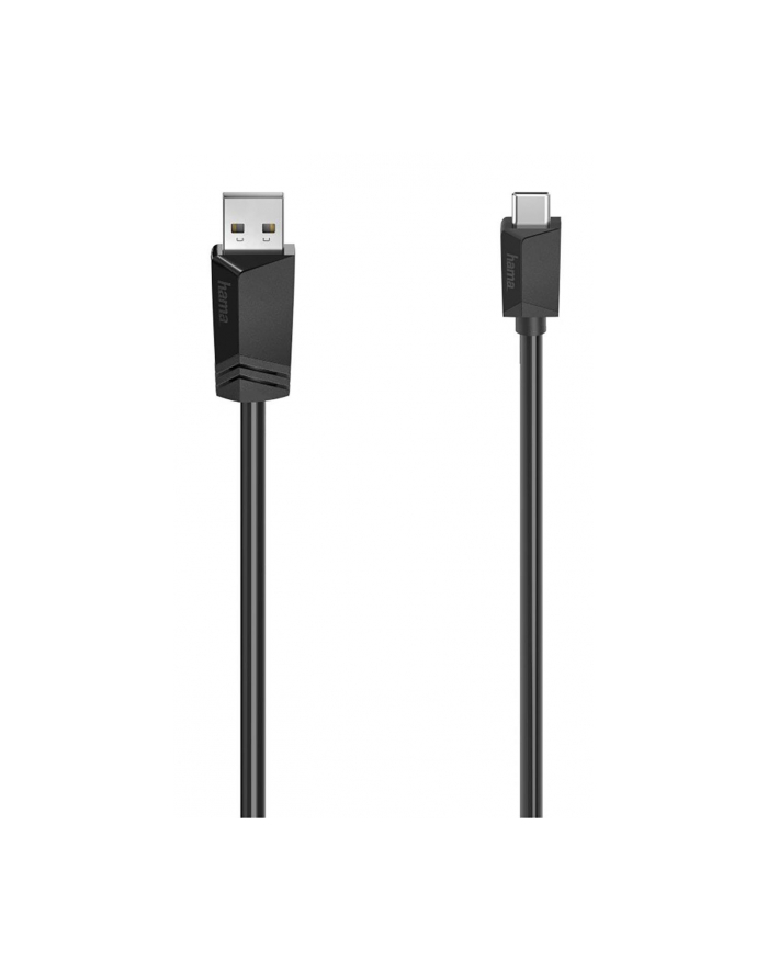 Kabel Hama USB 2.0 Typ C - USB A, 0,75m czarny główny