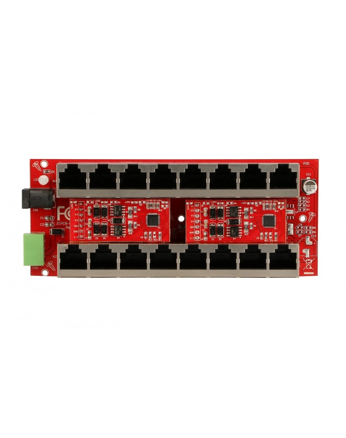 extralink PoE Injector 8 portów Gigabit główny