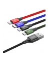 Baseus Kabel Przewód Usb 4W1 2X Lightning / Usb Typ C / Micro Usb w Nylonowym Oplocie 3.5A 1.2M Czarny (Ca1T4-A01) (6953156278486) - nr 2