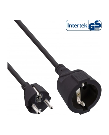 InLine Schuko-Verlngerung Stecker / Buchse, schwarz, 10m, mit Kinder (16410) nr 2