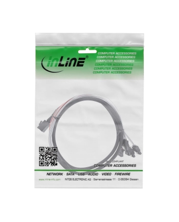 InLine Kabel Mini SAS HD SFF-8643 - 4x SATA + Sideband 1m (27630B)