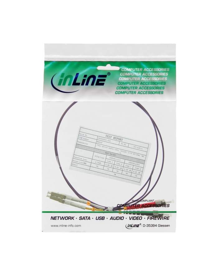 InLine Patchcord światłowodowy LC/ST 50/125µm OM4 25m (88518P) główny
