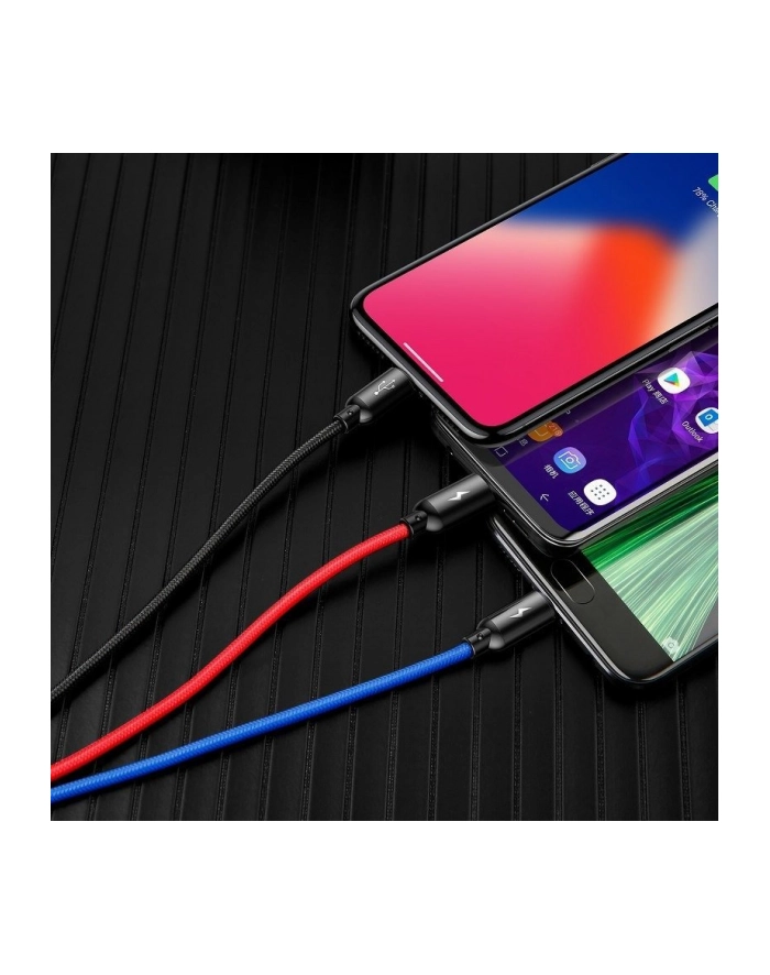 Baseus Kabel Microusb Lightning Usb-C 30Cm 3W1 (Camltasy01) główny