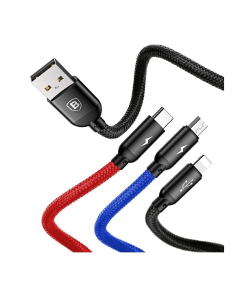 Baseus Kabel Microusb Lightning Usb-C 30Cm 3W1 (Camltasy01)