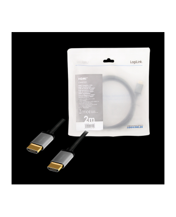 logilink Kabel HDMI 4K/60Hz, aluminium 2m Czarny