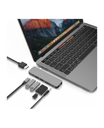 hyperdrive Stacja dokująca Hyper SOLO 7-in-1 USB-C HUB/4k HDMI/USB-A/MicroSD/AudioJack Szara