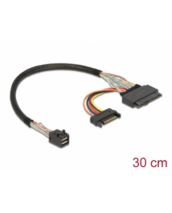 Delock Kabel SFF-8643 M U.2 SFF-8639 + SATA złącze zasilania 0,3m (84823)