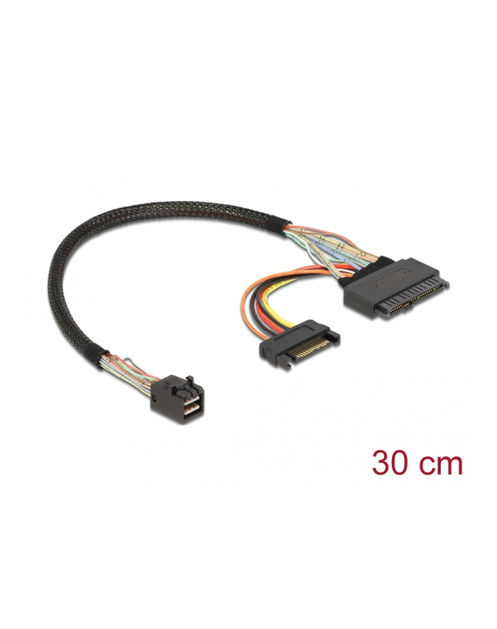 Delock Kabel SFF-8643 M U.2 SFF-8639 + SATA złącze zasilania 0,3m (84823) główny