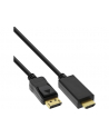 InLine Kabel InLine InLine Kabel adapter HDMI - DP (DisplayPort) z konwerterem - obługa 4K/60Hz - czarny - 0.3m (17187I) - nr 6