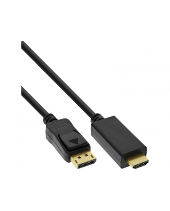 InLine Kabel InLine InLine Kabel adapter HDMI - DP (DisplayPort) z konwerterem - obługa 4K/60Hz - czarny - 0.3m (17187I) nr 1