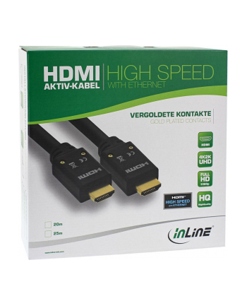 InLine Kabel Active High Speed HDMI + Ethernet 4K2K M/M czarny pozłacane kontakty - 20m (17520B)