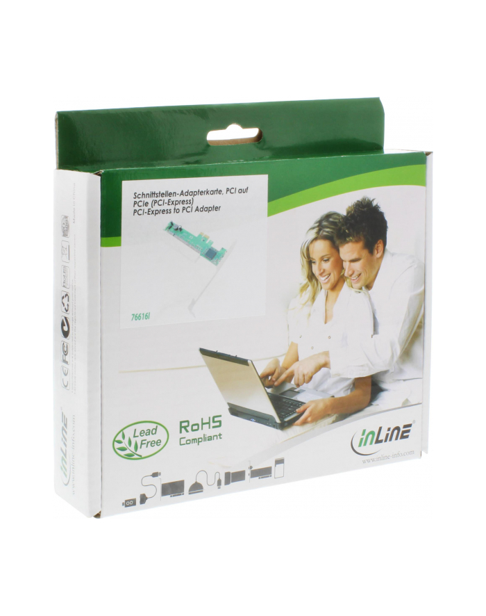 InLine Przejściówka adapter ze slotu PCI na gniazdo PCIe (76616I) główny