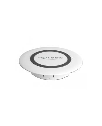 Delock Ładowarka wireless Qi quick charger 7.5 W + 10 for table installation white (65918)