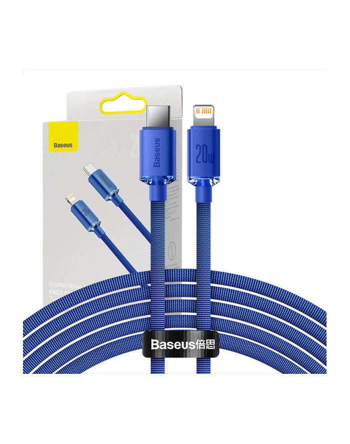 Baseus Kabel USB Typ-C - Lightning Crystal 2 m Niebieski główny