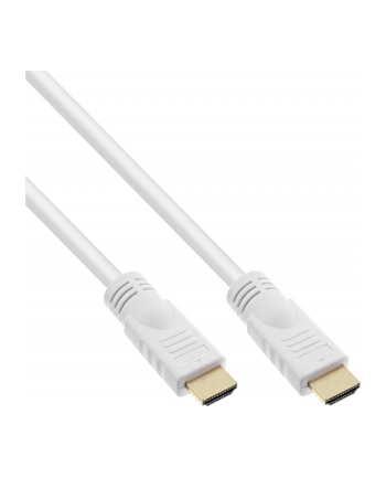 Kabel InLine InLine High Speed HDMI + Ethernet męski na męski - pozłacany - biały - 7,5m - obsługuje wideo 4K nr 2