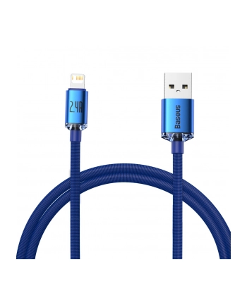 BASEUS Crystal Kabel Lightning do iPhone 2,4A 1,2m - niebieski nr 2