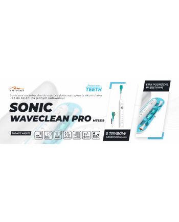 media-tech Szczoteczka soniczna Sonic Waveclean Pro MT6519 Biała