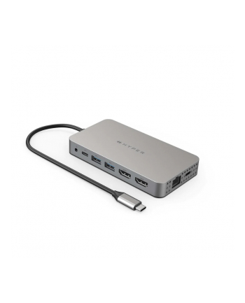 hyperdrive Hub Hyper HD Dual HDMI 10-in-1 2x 4K HDMI, USB-C 100W Power Delivery, Micro SD, SD, Gigabit Ethernet, AudioJack