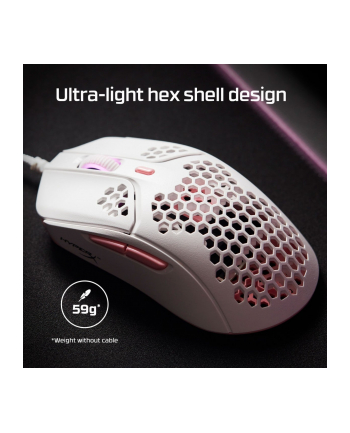 hyperx Myszka gamingowa Pulsefire Haste White/Pink