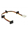 Delock KABEL ZASILAJĄCY WEWNĘTRZNY MOLEX(M)->4X SATA(F) 40CM (Z32217) - nr 1